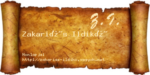 Zakariás Ildikó névjegykártya